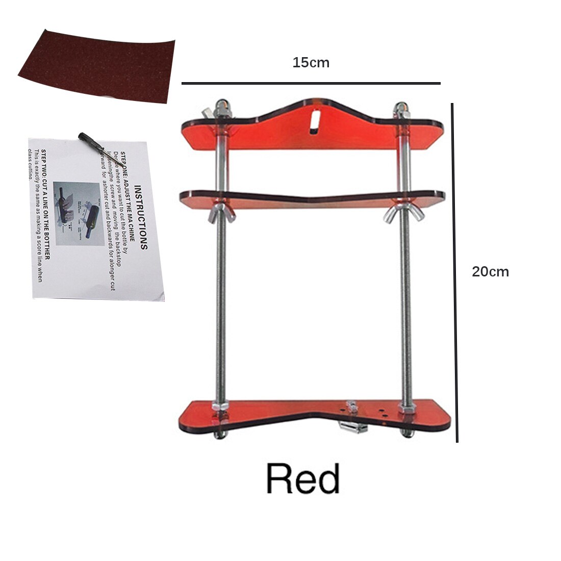 Professionele Glazen Fles Cutter Diy Eco-vriendelijke Plastic En Metalen Snijgereedschap Veiligheid Machine Kits: Red