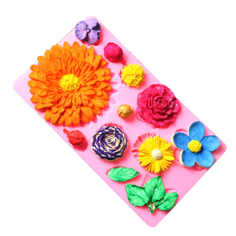 3D Bloem Siliconen Mallen Fondant Craft Cake Chocolade Sugarcraft Pastry Bakvorm DIY Cake Decorating Gereedschap