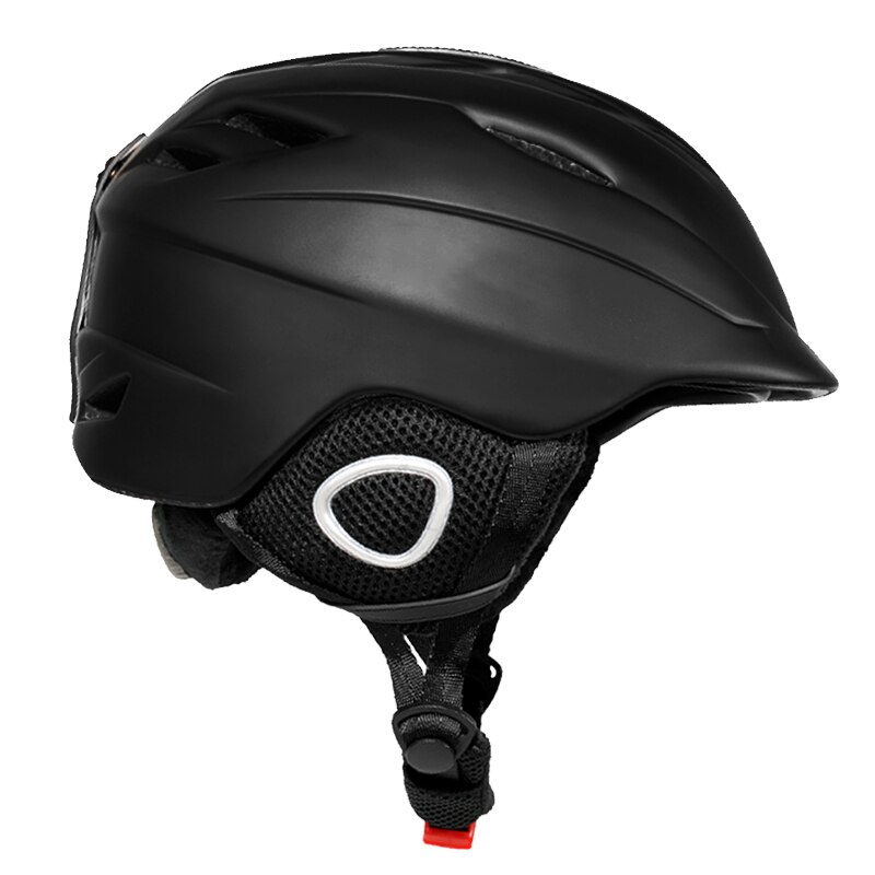 Catazer keep warm skate skihelm volwassene snowboardhelm skibril helm sportveiligheid integraal gegoten ski-snowhelm: Zwart / M