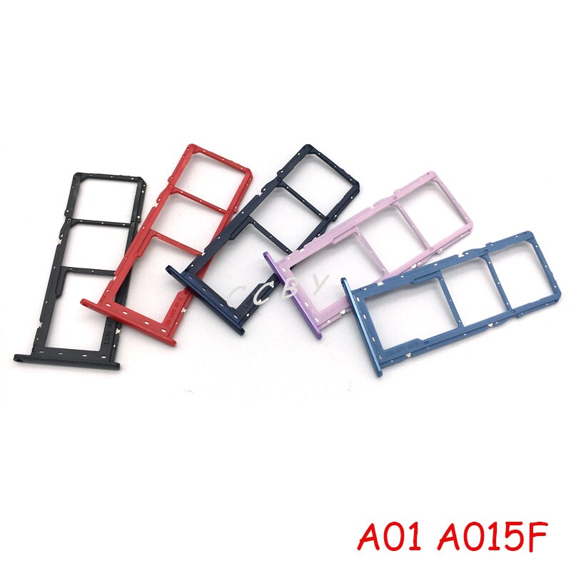 10Pcs Sim Card Tray Sd Reader Houder Voor Samsung Galaxy A01 A015F A11 A115F Dual Sim Card Tray Slot houder