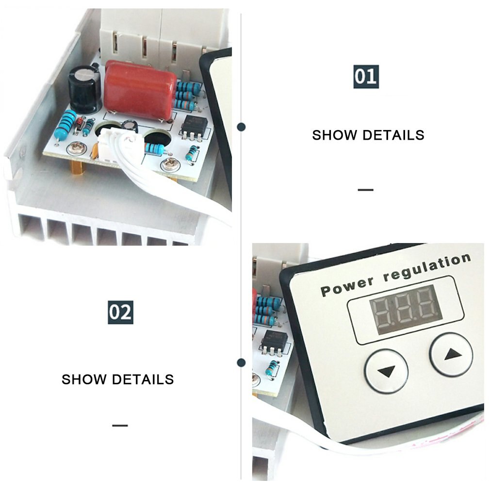 AC 220V 10000W SCR Digital Control Electronic Volt... – Vicedeal