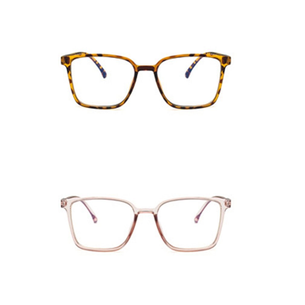 Anti-blue Light Glasses Protect Eyeys Frame Simple And Versatile Retro PC Flexible Hinge Comfortable Nose Pad Men Women: Light brown