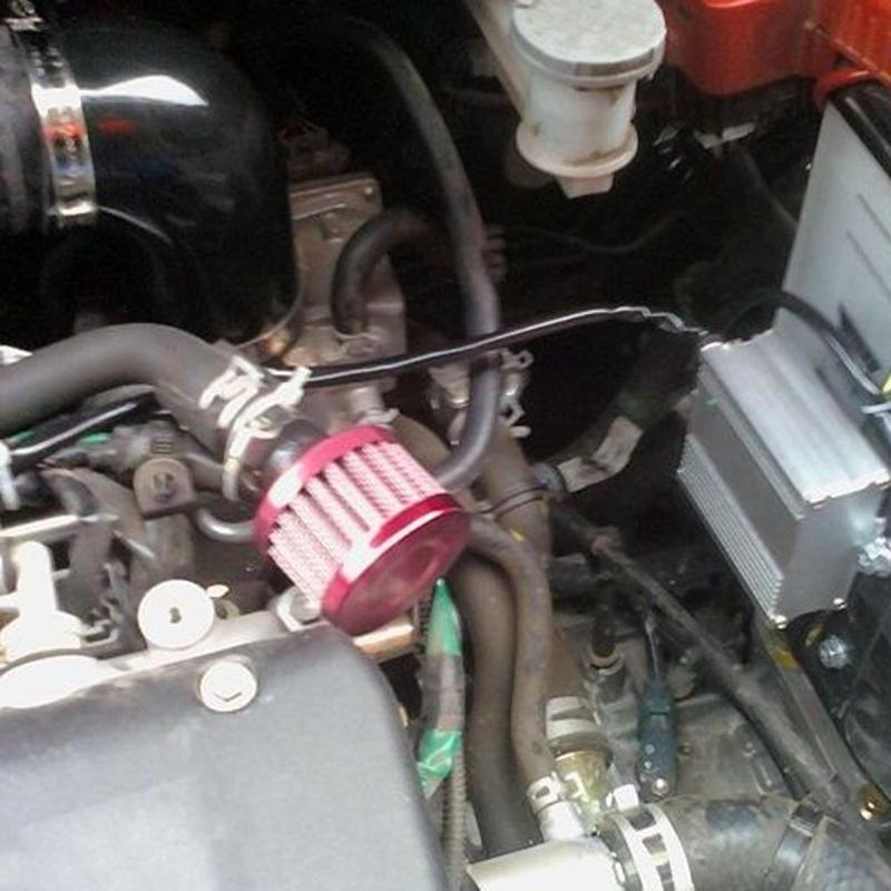 1 Uds 12mm rojo Motor de coche Filtro de aire frío cárter de ventilación de turbo respiro estilo de coche accesorios