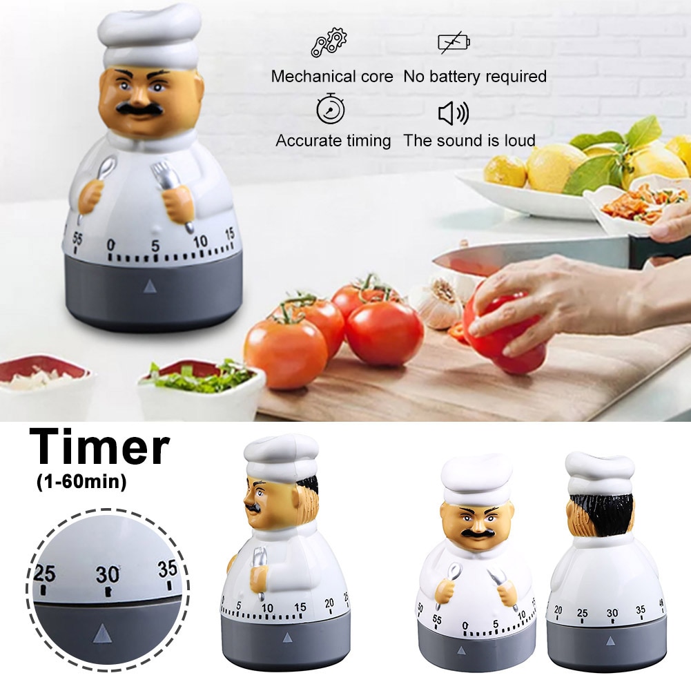 55 minutes Chef Kitchen Electronic Mechanical Countdown Timer Stopwatch Alarm Clock for stewing hour kitchen tools