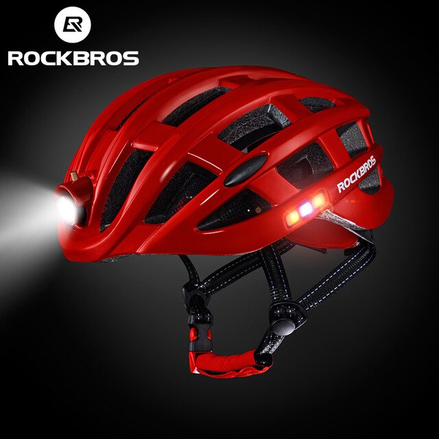 ROCKBROS Bike Headlamp Night Cycling Helmet With Glowing Headlight Warning Light MTB Bicycle Helmet Rechargeable Safety Cap: 2