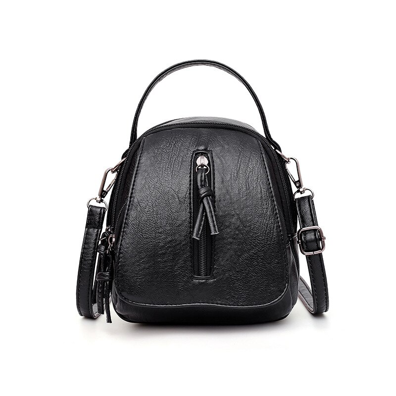 Bolsas de marca de alta qualidade do plutônio de couro macio moda feminina bolsas dupla camada grande capacidade senhoras diagonal ombro saco: black