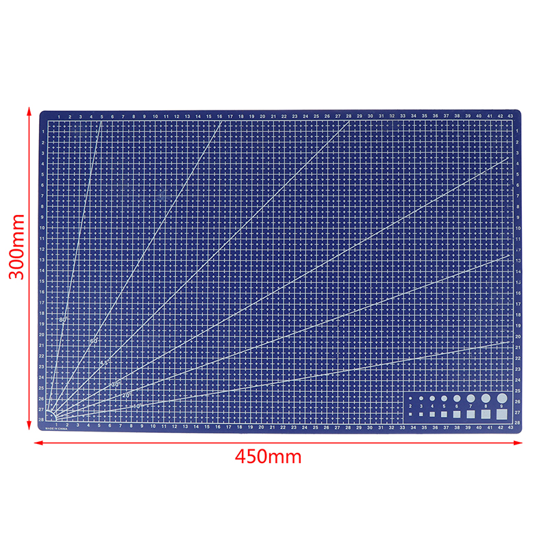 1Pcs A3 Pvc Rectangular Cutting Mat Grid Line Tool Plastic 45cm x30cm