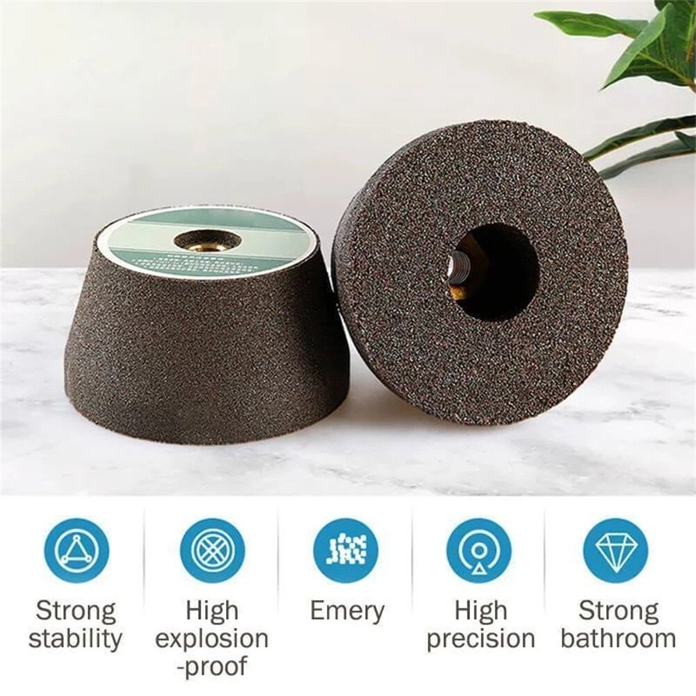 Grinding Wheel Emery Polishing Grinding Wheel 60 Grit Grinding Wheel Electric Grinder Stone Abrasive Rotary Tool