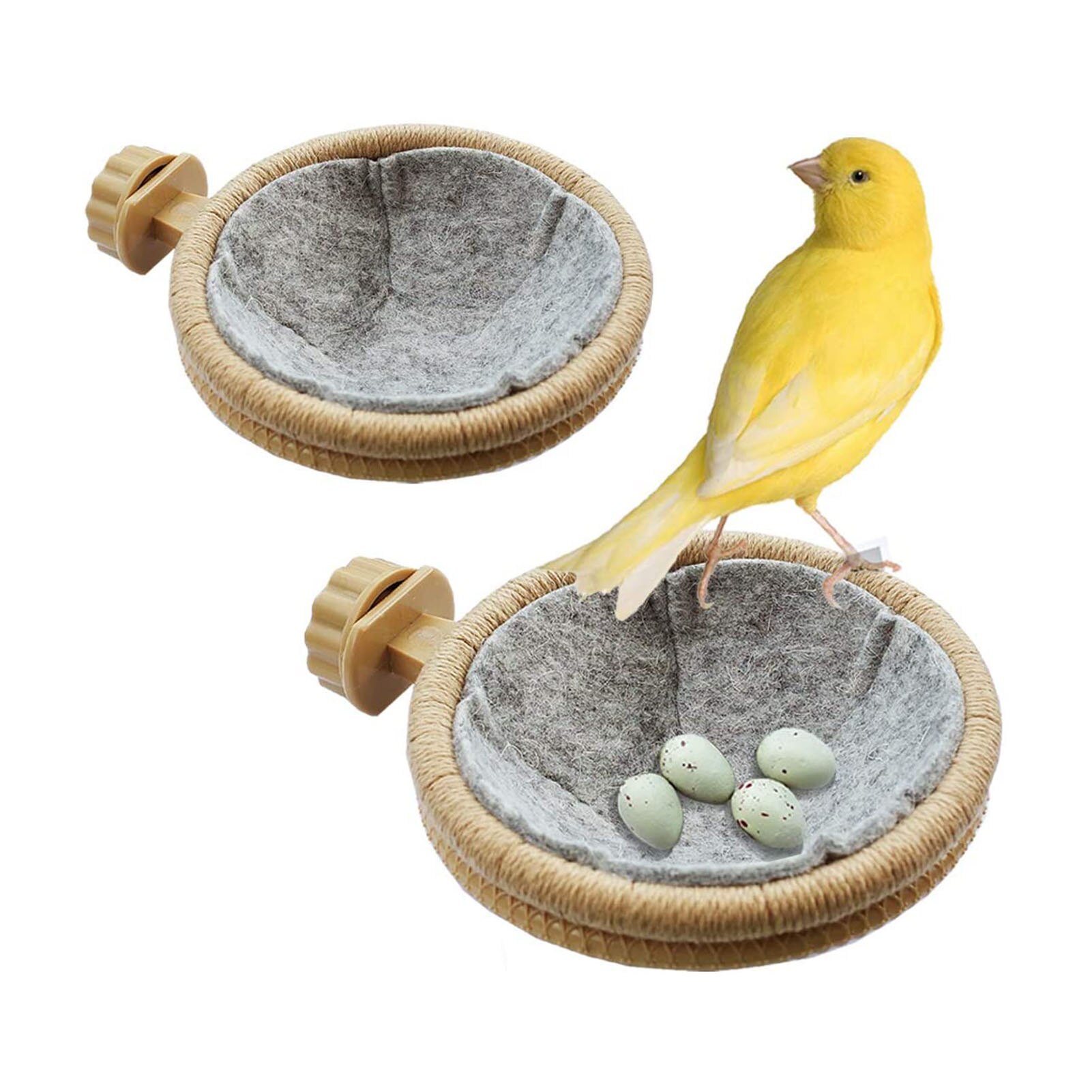 2PCS Canary Finch Bird Nesting Felt Pad Comfortable Warm Bird Nest Cushion Sleeping Wool Felt Mat Bird Nest Accessories Mat