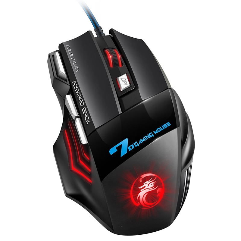Computer Muis Gamer Bedrade Gaming Muis Rgb Stille Muis 5500 Dpi Ergonomische Muis Met Led Backlight 7 Knop Voor Pc laptop