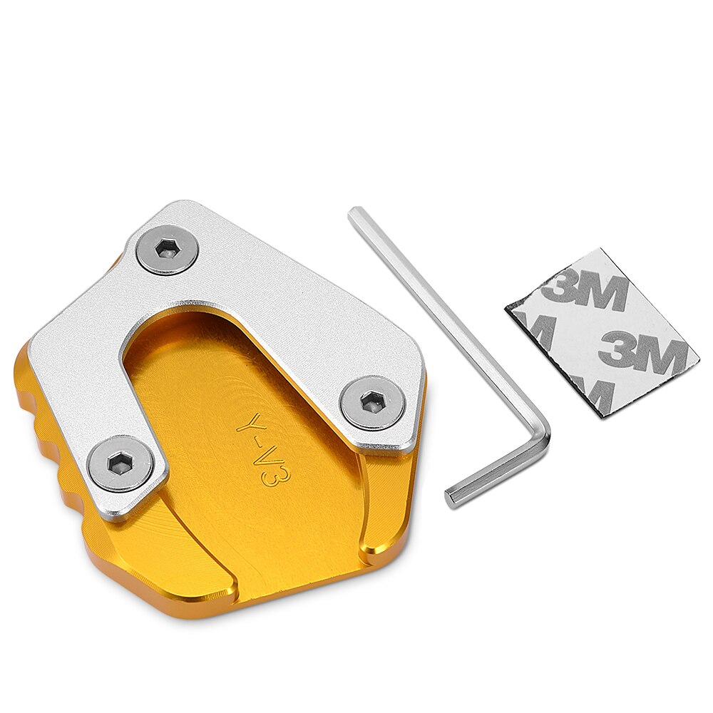Motorfiets Side Stand Pad Plaat Kickstand Vergroter Ondersteuning Uitbreiding Voor Yamaha Yzf R15 V3 Yzf R15 V3: Gold