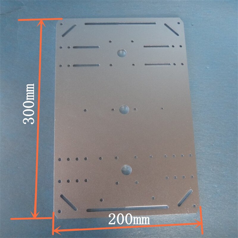 Car Chassis Plate Silver Aluminum Alloy 300mm*200mm*3mm 6061 High Strength Aluminum Alloy