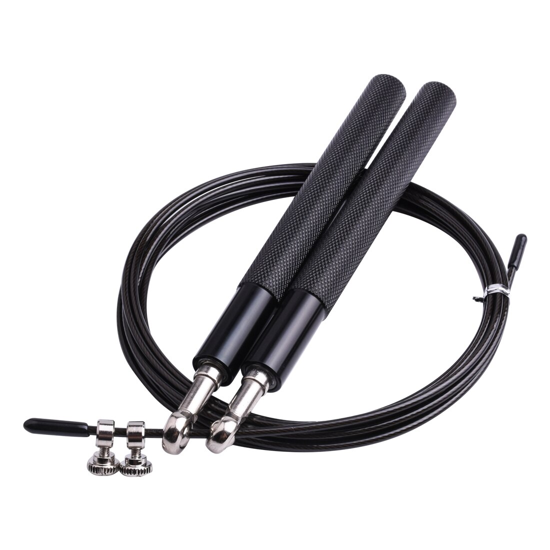 Cuerda de salto de velocidad para hombre y mujer, cuerdas ajustables para Fitness, entrenamiento de boxeo, MMA, Crossfit, equipo de gimnasio para el hogar, Unisex: Black