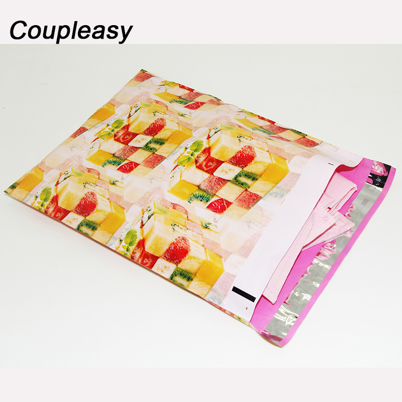 100Pcs Different Printing Bags Mailer Poly Mailer Plastic Bags Waterproof Post Bags Self Seal Mailing Envelope: Fruit