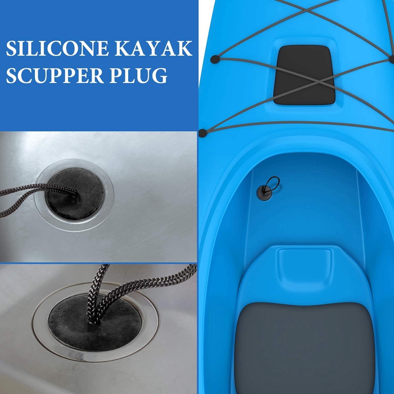 Universal Kayak Scupper Plug Kit Silicone Scupper Plugs Drain Holes Stopper Bung Fit for Kayaks Canoes 12Pcs