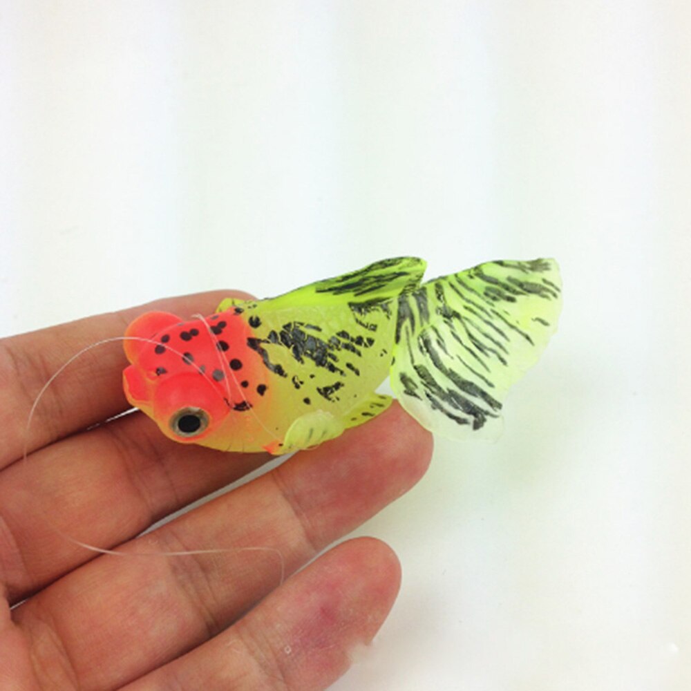 Kawaii bestp glow in the dark kunstmatig katten speelgoed vis aquarium goudvis ornament aquarium kwallen huisdier speelgoed: B
