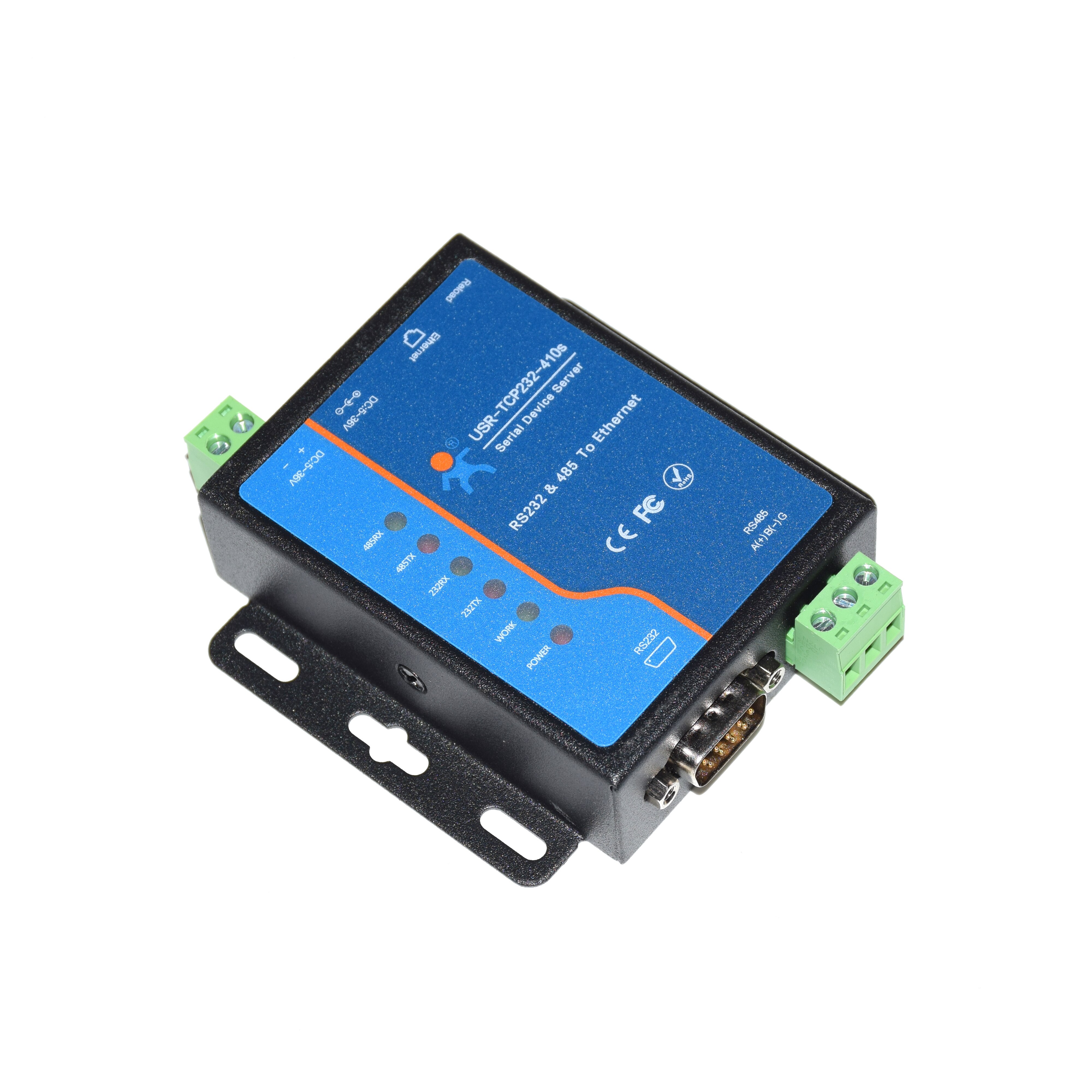 USR-TCP232-410s RS232 RS485 Serial to TCP/IP Converter with DHCP/DNS