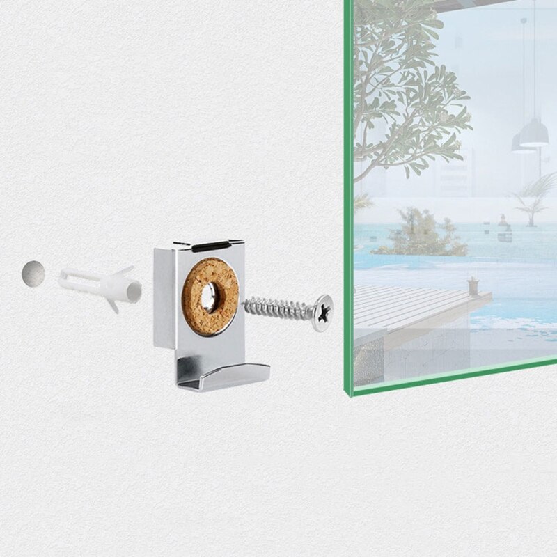 4 Pcs Mirror Mounting Clips Spring Loaded Mirror Hanger Clips Heavy Duty Mirror Fixed Fitting for Bathroom Toilet