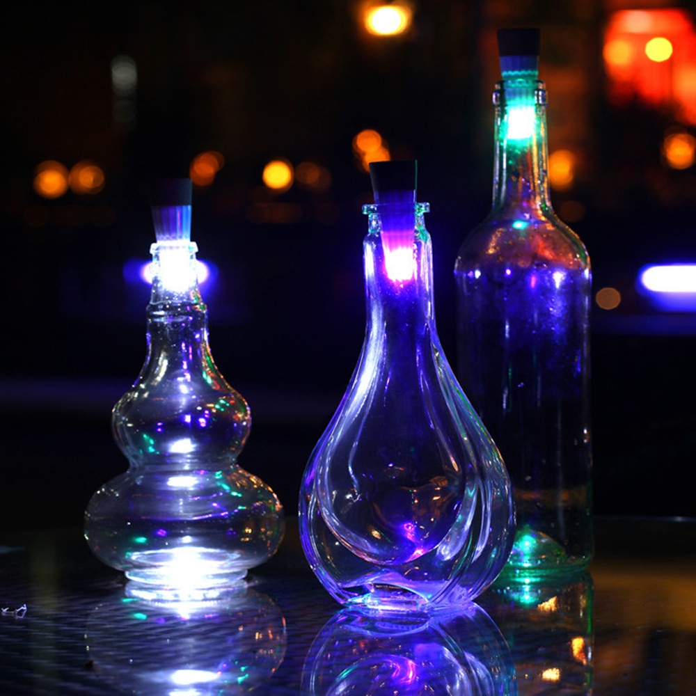 LED fée brillant bouteille bouchon de liège lumière USB Rechargeable bouchon de liège bouchon lampe créative romantique maison Bar décor atmosphère lumières