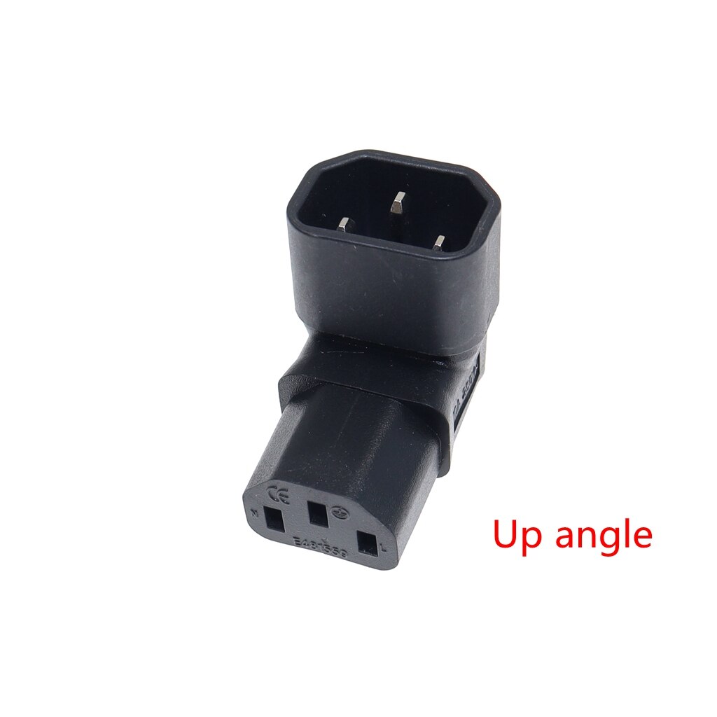 IEC60320 C13 Angle Converter Angle Extension Cable C13 to C14 PDU Up Down Right Angle Power Cables Male to Female AC Power Cord