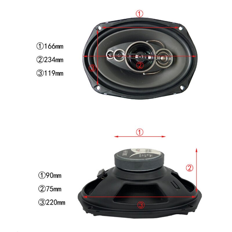 Haut-parleur Coaxial pour voiture, 6x9 pouces, , 1200W, 4 Ohm, gamme complète, caisson de basses, Audio stéréo