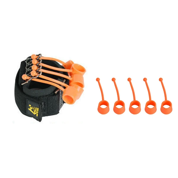 Pinça de mão portátil silicone expansor de dedo aperto de mão treinador de força de pulso exercitador de dedo faixa de resistência fitness: Marrom