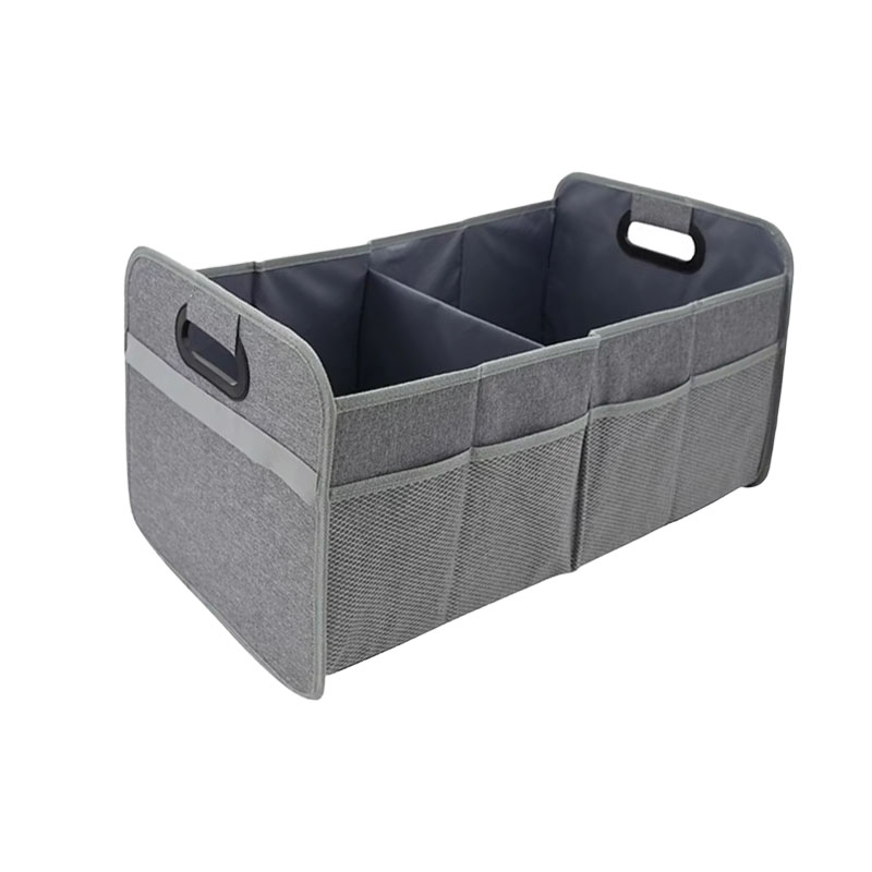 Car trunk storage box Portable folding storage box Multi-purpose car storage box Organizing box Automotive supplies: GRAY