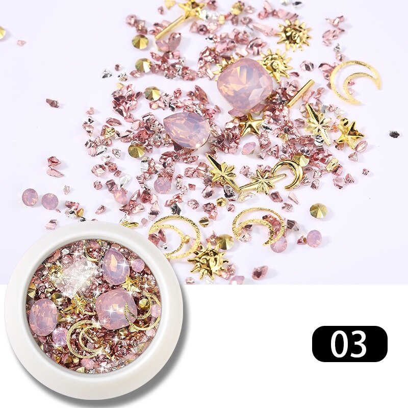 3D Nail Steentjes Voor Nagels Gemengde Kristallen Stenen DIY Gems Nail Art Decoratie Sieraden UV Gel Glitter Nail Art Decoraties: 3