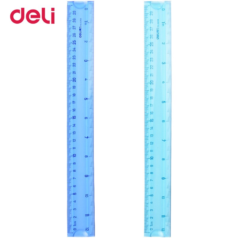 Deli Soft Ruler Multicolour Student Flexible Ruler Infinite Bending Tape Measure Straight Ruler Office School Supplies