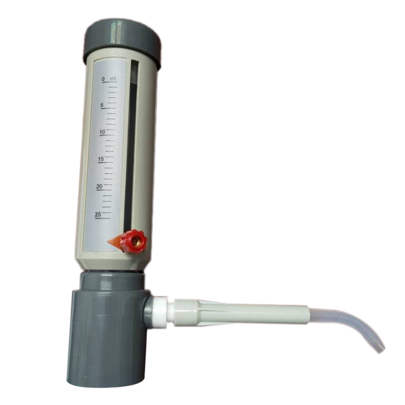 Neuer Labor-Flaschenspender, wirtschaftlicher halbautomatischer Flüssigkeitsspender, Hülse, Typ 5–25 ml, verstellbarer Flüssigkeitsadapter