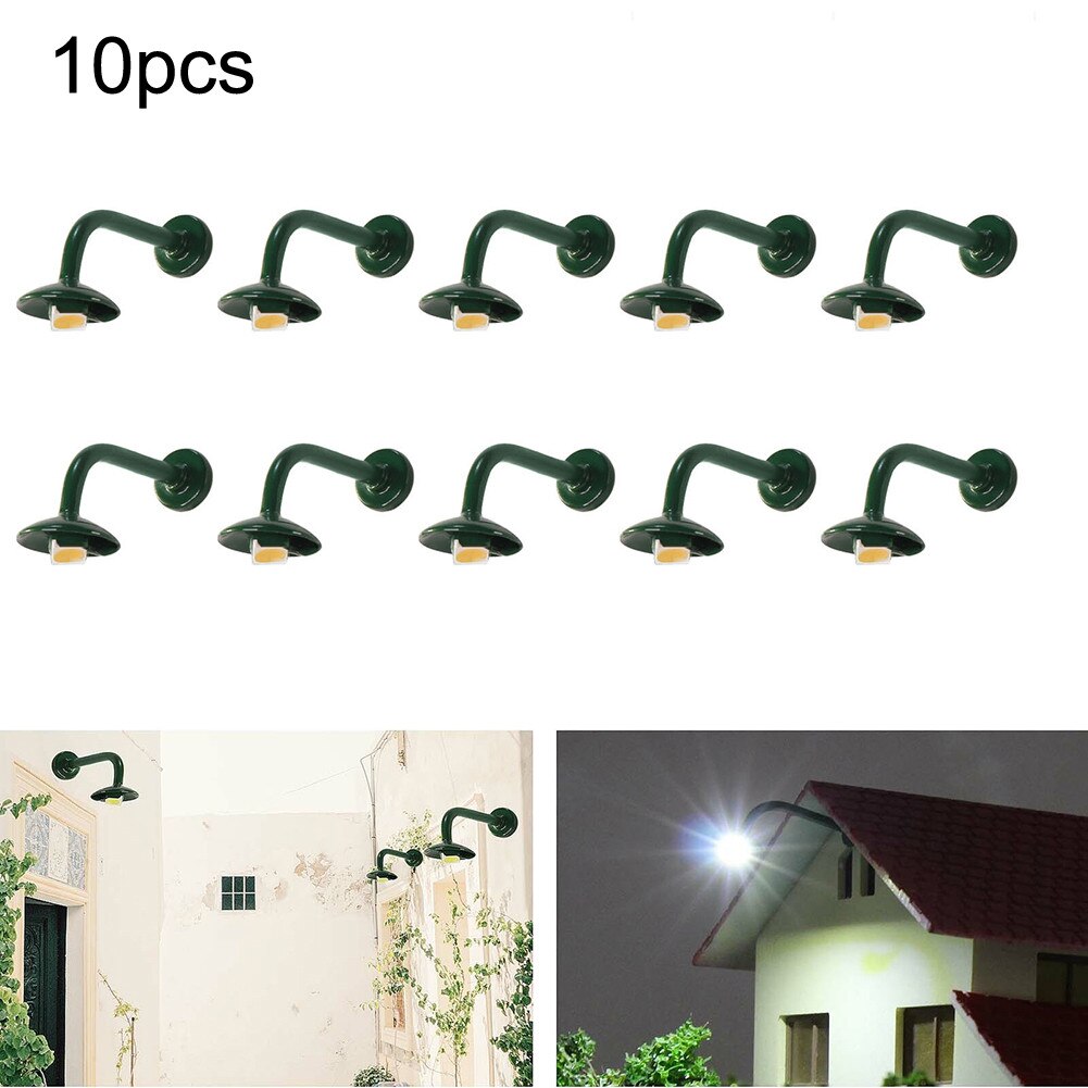 10Pcs Model Street Lights Scale 1:75 Railway 3V LED - Foto 8