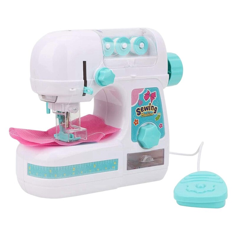 Simulation Electric Medium-Sized Sewing Machine Toy Learning Clothing Toy Girl: Default Title