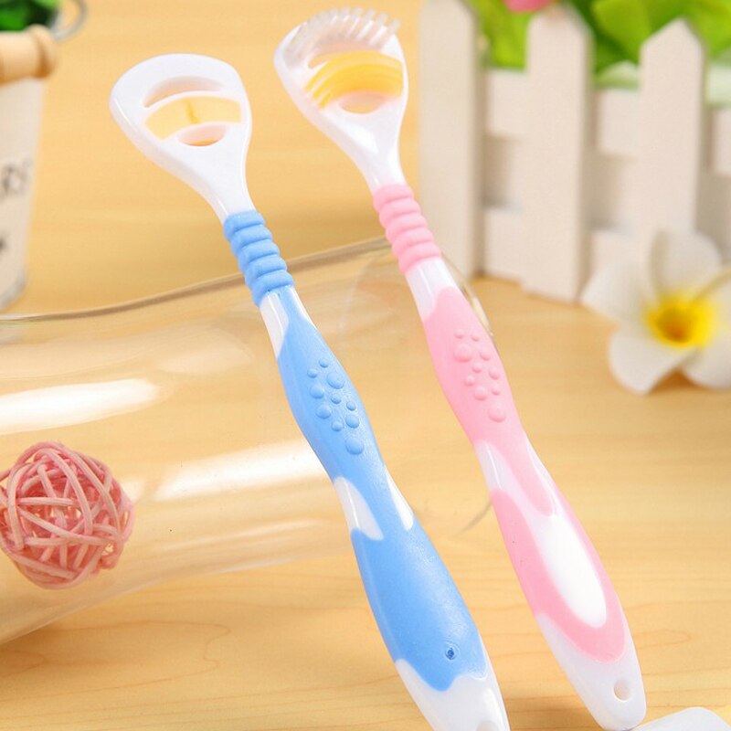 1pc Soft Brush Tongue Cleaner Scraper Oral Care Brush Mouth Tongue Cleaning Fresh Breath Maker Oral Hygiene Care Toothbrush