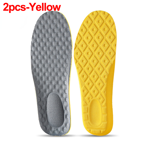 Latex Memory Foam Insoles for Men'S Soft Foot Support Shoe Pads Soft Breathable Orthopedic Sport Insole Feet Care Insert Cushion: Gold / 3.5