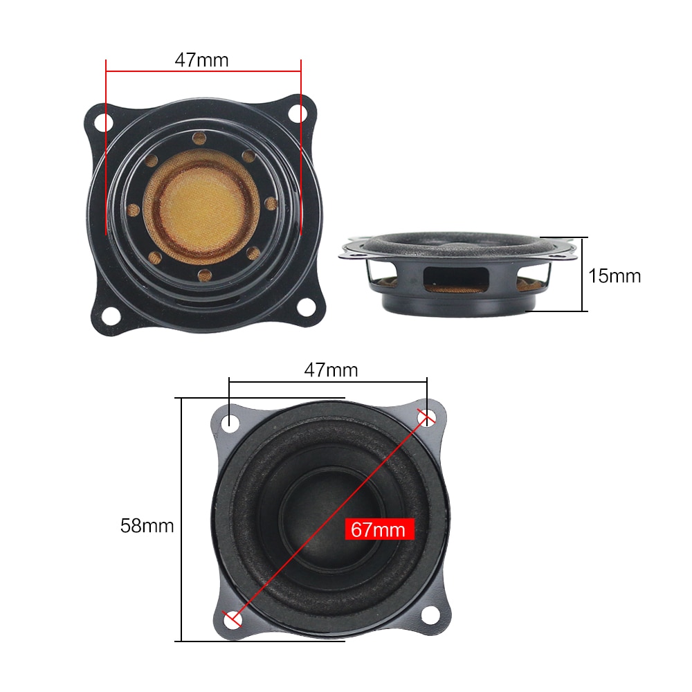 GHXAMP 2PCS 2 inch Passive Radiator Speaker Bass Auxiliary Woofer Gain For Subwoofer Speaker DIY