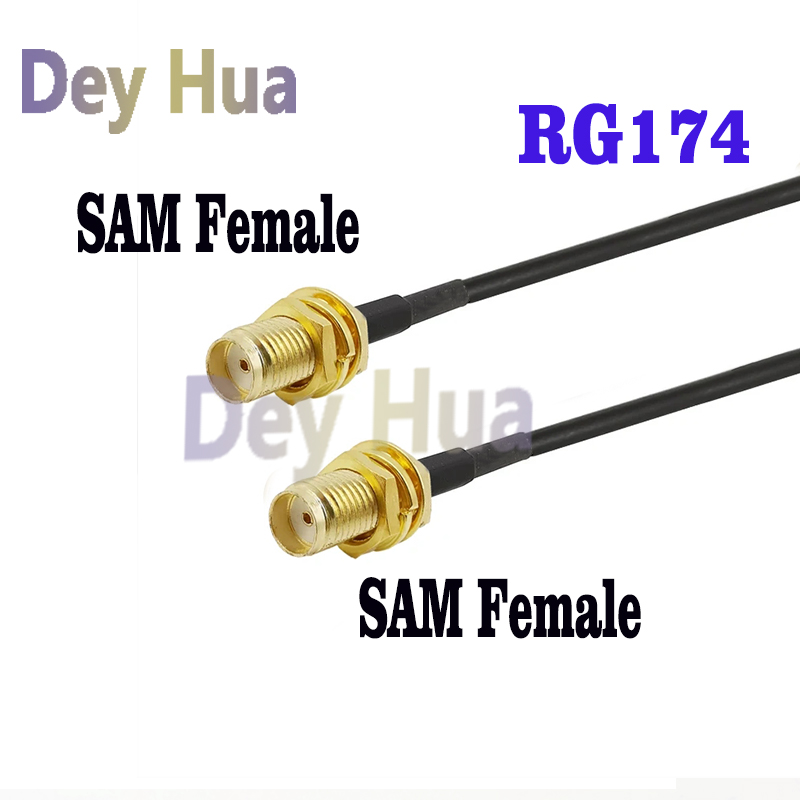 RP-SMA SMA Connector Male to Female Extension Cable Copper Feeder Wire for Coax Coaxial WiFi Network Card RG174 Router Antenna: WHITE / 5m