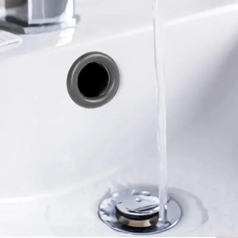 Plastic Sink Hole Overflow Cover Bathroom Kitchen Basin Trim Bath Drains Caps Replacement Sink Wash Basin Overflow Ring Plug