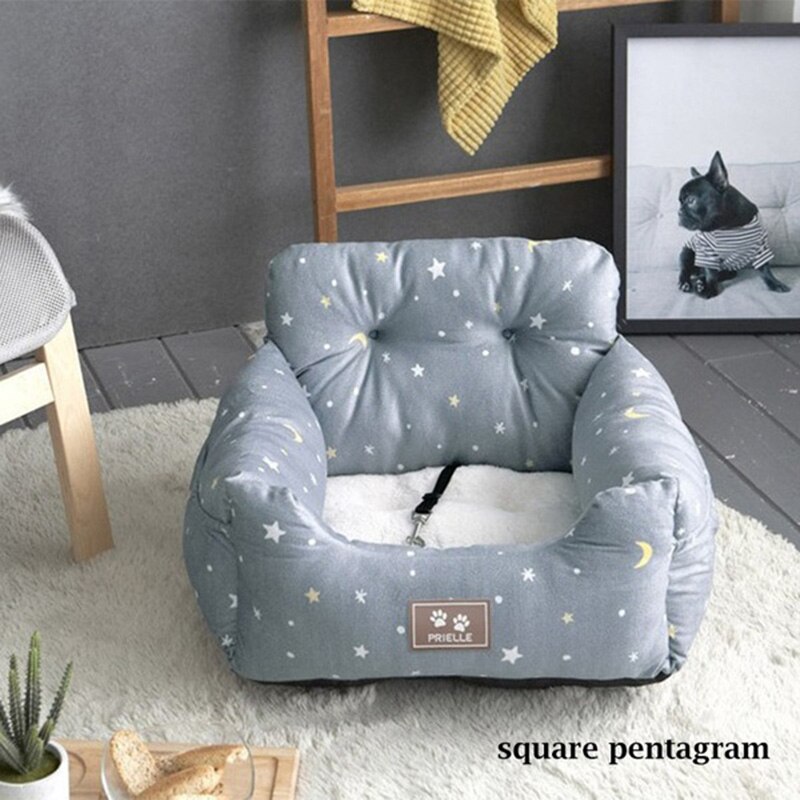Multifonctionnel transporteur pour animaux de compagnie rehausseur lit de luxe chien voiture épaissir siège couverture matelas pour voyage extérieur intérieur chien lit: Type A-Pentagram