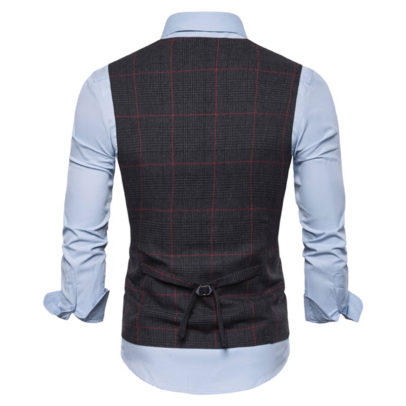 Gilet herre jakkesæt vest herre ternet business casual vest avanceret bryllup brudgom brudgom mænds vest жилетка мужская