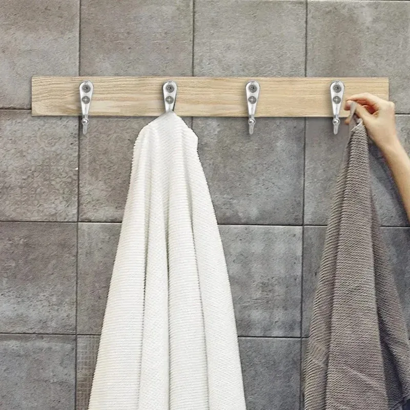 Ganchos de pared para puerta, ganchos para colgar abrigos montados en la pared, gancho de tornillo de Metal resistente para llaves de ropa, organizador de cocina y baño, 30/1 Uds.