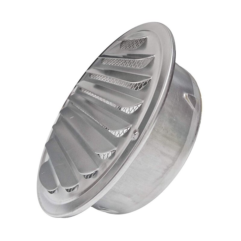 6 Cal Louvered osłona na maskownicę kaptur wentylacyjny ściany otworów wentylacyjnych z wbudowanym latać Sn siatka - 304 otwór wentylacyjny ze stali nierdzewnej