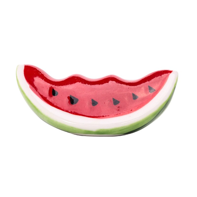 1 pc søte røde vannmelon / tomatkeramiske dekorative spisepinner holder stativ skje gaffel hvile kjøkken servise