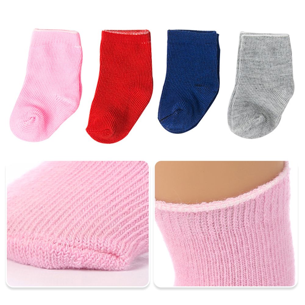 1 Paar DIY Puppenhaus Zubehör Spielzeug Baby Kleidung Puppenkleidung Sportstrumpf Minisocken Passend für 18 Zoll/43 cm Mädchen Geburtstagsgeschenk