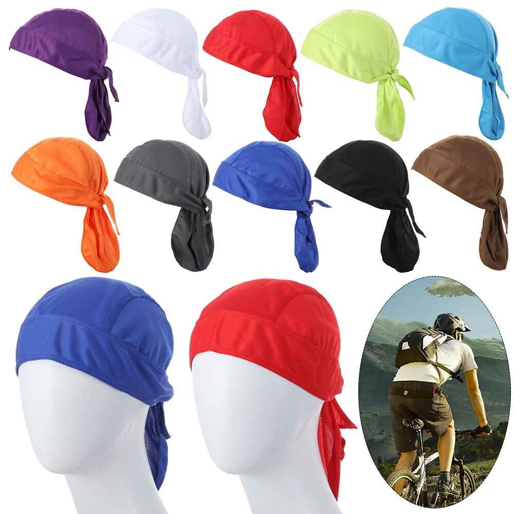 Atmungsaktive Radfahren Kappen Kühlung schnell trocken Bandana Pirat Deckel Fahrrad Kopftuch Polyester Reiten Hütte Stirnband Sport Liefert
