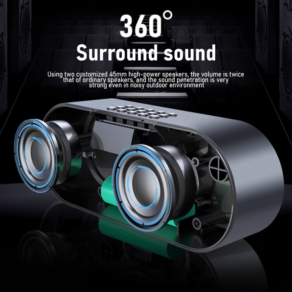 Powerful Bluetooth Speaker Bass Stereo Portable Wireless Owl Subwoofer Waterproof Sound Box Support TF, TWS, USB