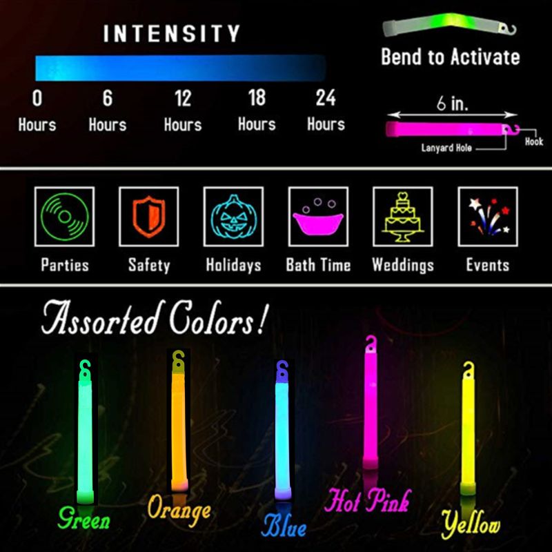 36 Ultra Bright Glow Sticks Plus Industriële Grade 6 Inch Glow Stick 12 Uur