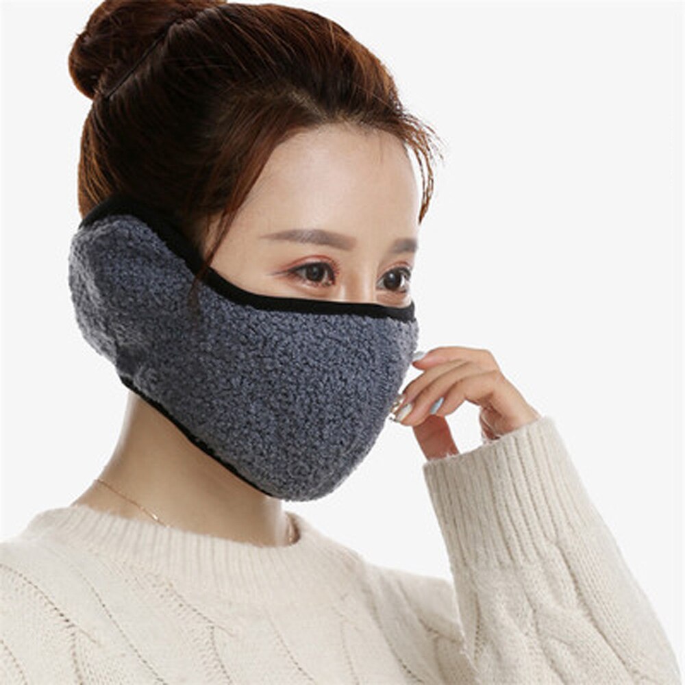 Protège-oreilles classique en peluche épaisse pour homme et femme, protège-oreilles doux et confortables, à la , noir/beige, pour le ski, l&#39;équitation, collection hiver: blue