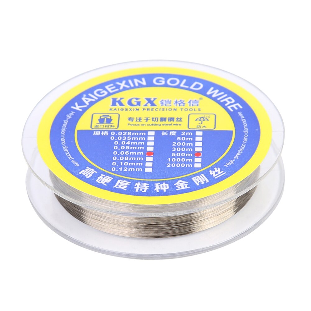 500M Alloy Steel Gold Steel Cutting Line for Mobile Phone LCD Display Screen Separator Repair Tools 0.035/0.04/0.05/0.06mm: 0.06mm