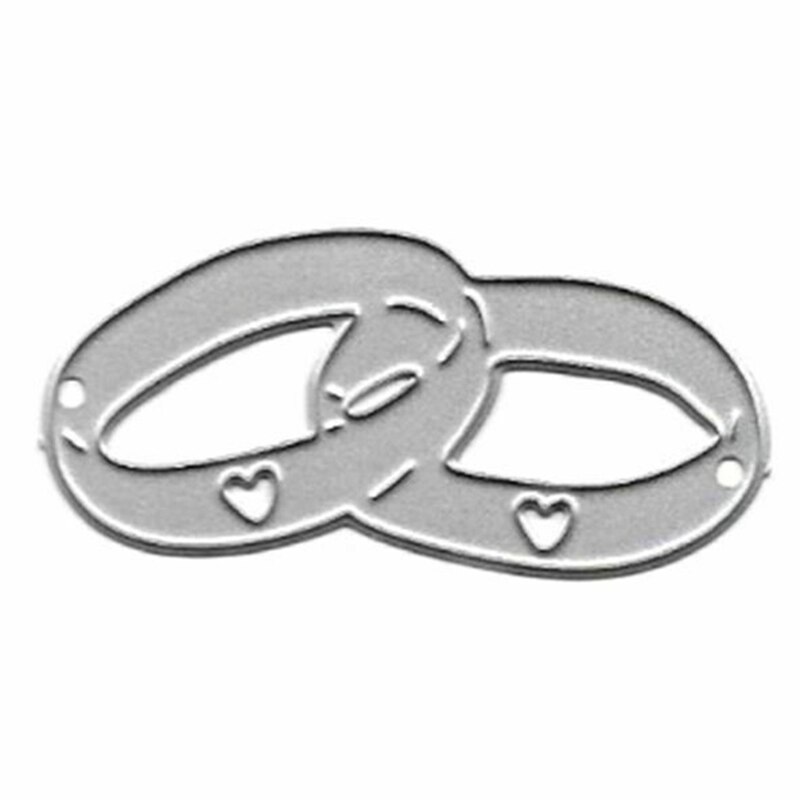 DIY Wedding Rings Metal Cutting Dies Scrapbooking Stamps Craft Embossing Die Cut Making Stencil Template