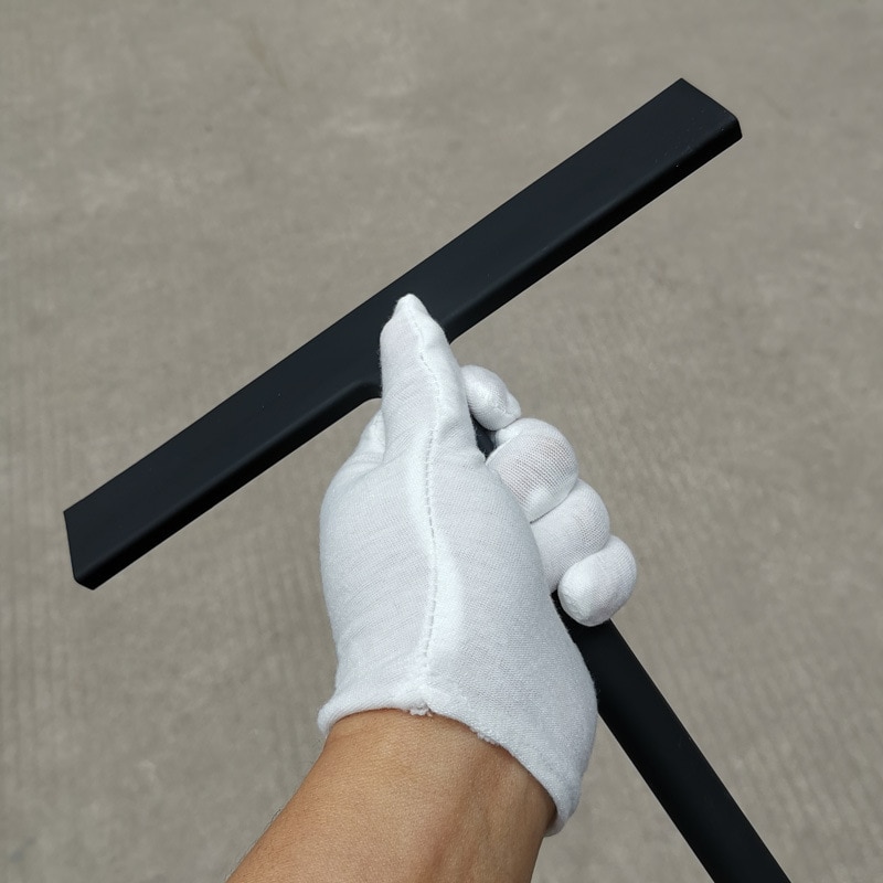 Silicone Bathroom Kitchen Car Glass Scratch Cleaner Flat Window Glass Shower Wiper Black
